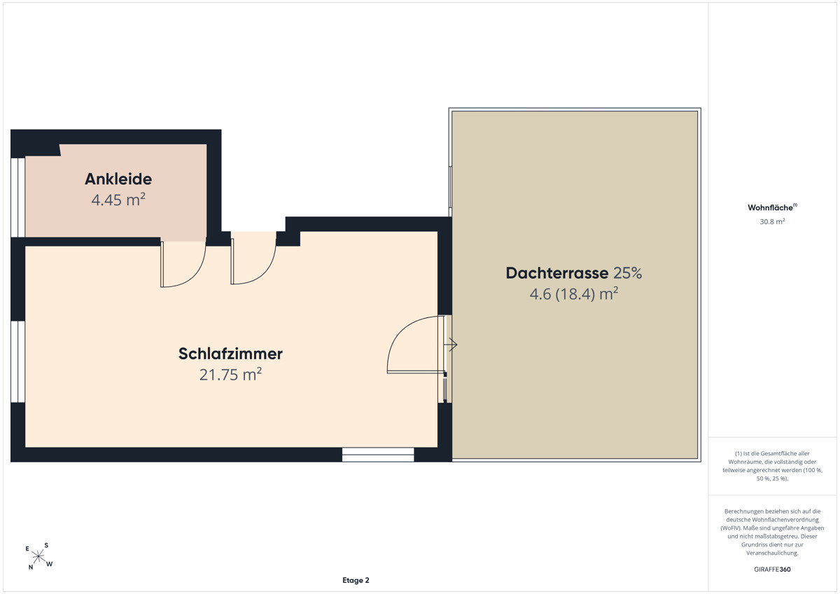 Grundriss Staffelgeschoss